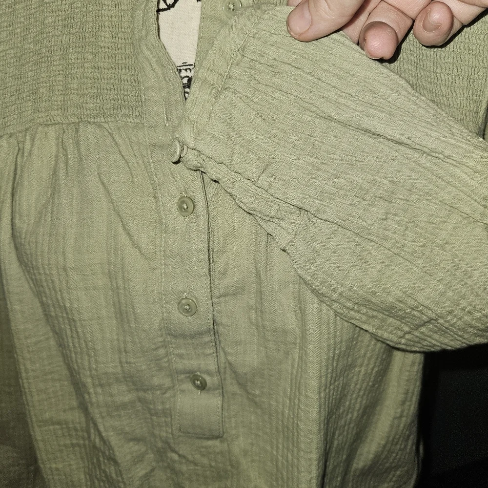 J.Crew Womans Long Sleeve Green Size XS - Picture 6 of 11